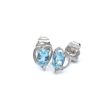 Aretes de aguamarina en plata 925
