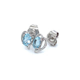 Aretes de aguamarina en plata 925