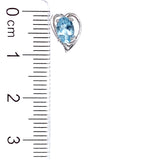 Aretes de aguamarina en plata 925
