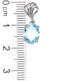 Aretes de aguamarina en plata 925