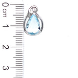 Aretes con cuarzo aguamarina en plata 925