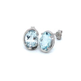 Aretes de aguamarina en plata 925