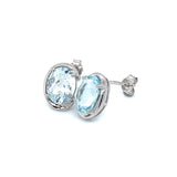 Aretes de aguamarina en plata 925