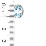 Aretes de aguamarina en plata 925