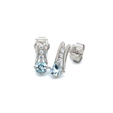Aretes de aguamarina en plata 925