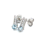 Aretes de aguamarina en plata 925