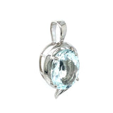 Dije con cuarzo aguamarina en plata 925
