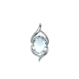 Dije con cuarzo aguamarina en plata 925