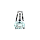 Dije de cuarzo aguamarina en plata 925