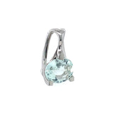 Dije de cuarzo aguamarina en plata 925
