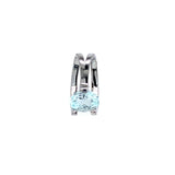 Dije de cuarzo aguamarina en plata 925