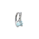 Dije de cuarzo aguamarina en plata 925