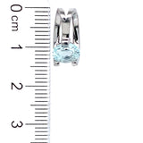 Dije de cuarzo aguamarina en plata 925