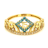 Anillo (Corona 15) en oro amarillo 10kt.