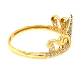 Anillo (Corona 15) en oro amarillo 10kt.