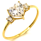 Anillo (Corazón) en oro amarillo 10kt.