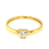Anillo (Corazón) en oro amarillo 10kt.
