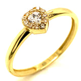 Anillo (Corazón) en oro amarillo 10kt.