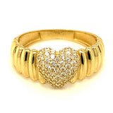 Anillo (Corazón) en oro amarillo 10kt.