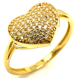 Anillo (Corazón) en oro amarillo 10kt.