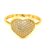 Anillo (Corazón) en oro amarillo 10kt.