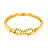 Anillo (infinito) en oro amarillo 10kt.