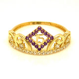 Anillo (Corona 15) en oro amarillo 10kt.