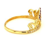 Anillo (Corona 15) en oro amarillo 10kt.