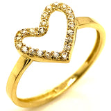 Anillo (Corazón) en oro amarillo 10kt.