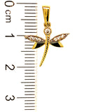 Dije (Libélula) en oro amarillo 10kt.