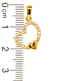 Dije (Corazón) en oro amarillo 10kt.