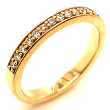 (LD) Banda con diamantes de laboratorio en oro amarillo 14k. D-0.15Cts.