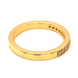 (LD) Banda con diamantes de laboratorio en oro amarillo 14k. D-0.15Cts.