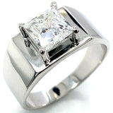 (LD) Anillo de caballero con diamantes de laboratorio en oro blanco 14kt. D-1.72Cts