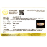 (LD) Anillo de caballero con diamantes de laboratorio en oro amarillo 14kt. D-0.66Cts