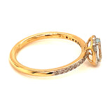 Anillo de aguamarina en oro amarillo 14kt.  ANTES: $799.00