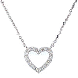 (LD) Collar con diamantes de laboratorio en oro blanco 14kt. 42/43cm D-0.48Cts.