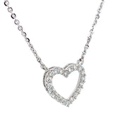 (LD) Collar con diamantes de laboratorio en oro blanco 14kt. 42/43cm D-0.48Cts.