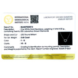 (LD) Collar con diamantes de laboratorio en oro blanco 14kt. 42/43cm D-0.48Cts.