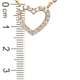 (LD) Collar con diamantes de laboratorio en oro amarillo 14kt. 42/43cm D-0.47Cts.