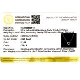 (LD) Collar con diamantes de laboratorio en oro amarillo 14kt. 42/43cm D-0.47Cts.