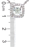 (LD) Collar con diamante de laboratorio en oro blanco 14kt. 42/43cm D-1.29Cts.