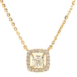 (LD) Collar con diamante de laboratorio en oro amarillo 14kt. 42/43cm D-1.27Cts.