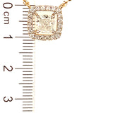 (LD) Collar con diamante de laboratorio en oro amarillo 14kt. 42/43cm D-1.27Cts.