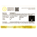 (LD) Collar con diamante de laboratorio en oro amarillo 14kt. 42/43cm D-1.27Cts.