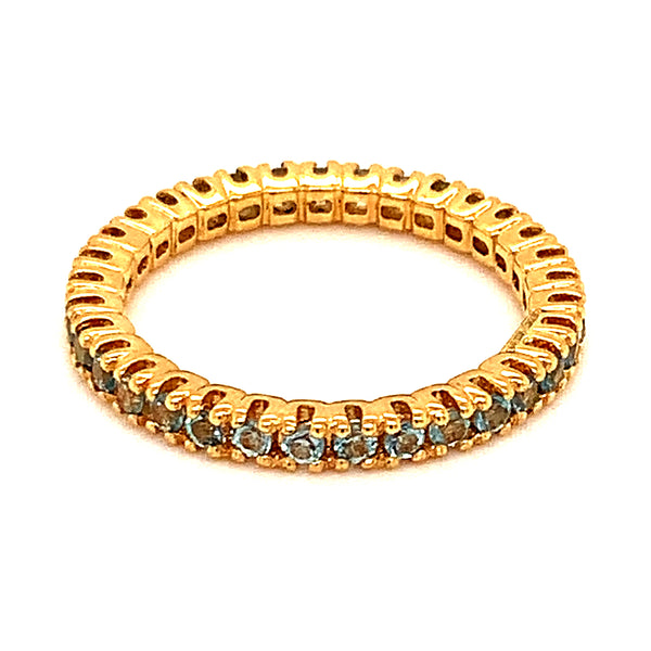 Anillo de aguamarina en oro amarillo 18kt.  ANTES: $929.00