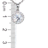 (LD) Collar con diamantes de laboratorio en oro blanco 14kt. 42/43cm D-1.19Cts.