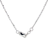 (LD) Collar con diamantes de laboratorio en oro blanco 14kt. 42/43cm D-1.19Cts.