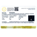 (LD) Collar con diamantes de laboratorio en oro blanco 14kt. 42/43cm D-1.19Cts.