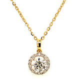 (LD) Collar con diamantes de laboratorio en oro amarillo 14kt. 42/43cm D-1.22Cts.